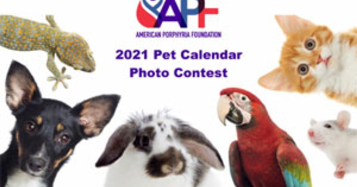 Coming Soon The APF Pet Calendar Contest! American Porphyria Foundation
